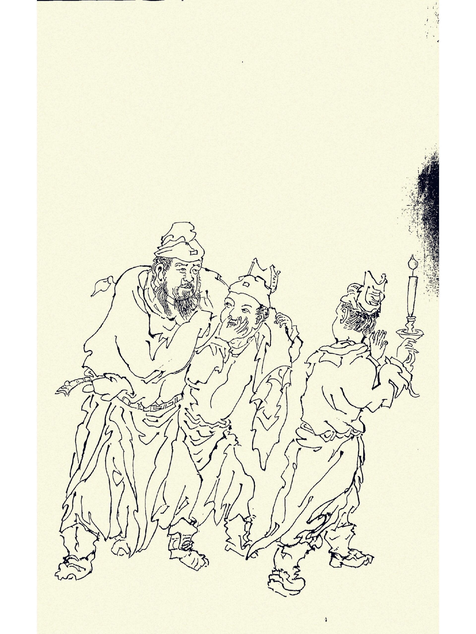 画了幅太白醉酒图