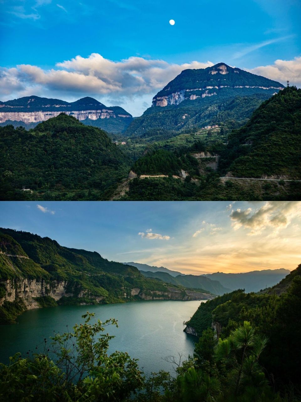 南川金山湖|峡谷 湖泊 夕阳|人少免费景美 去南川洪湖村耍水返程,路过