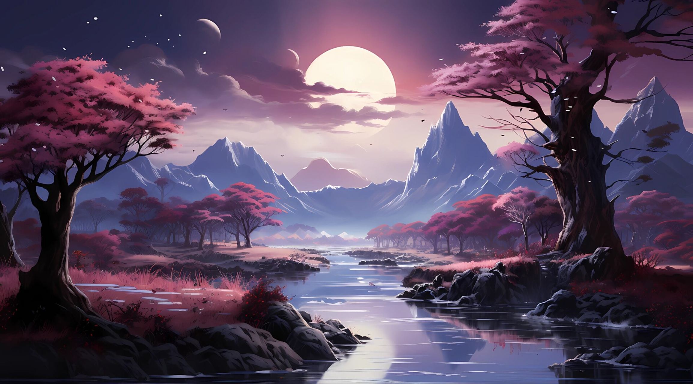 高清古风玄幻仙境壁纸   	 已高清放大4倍,适合做电脑桌面壁纸,16:9