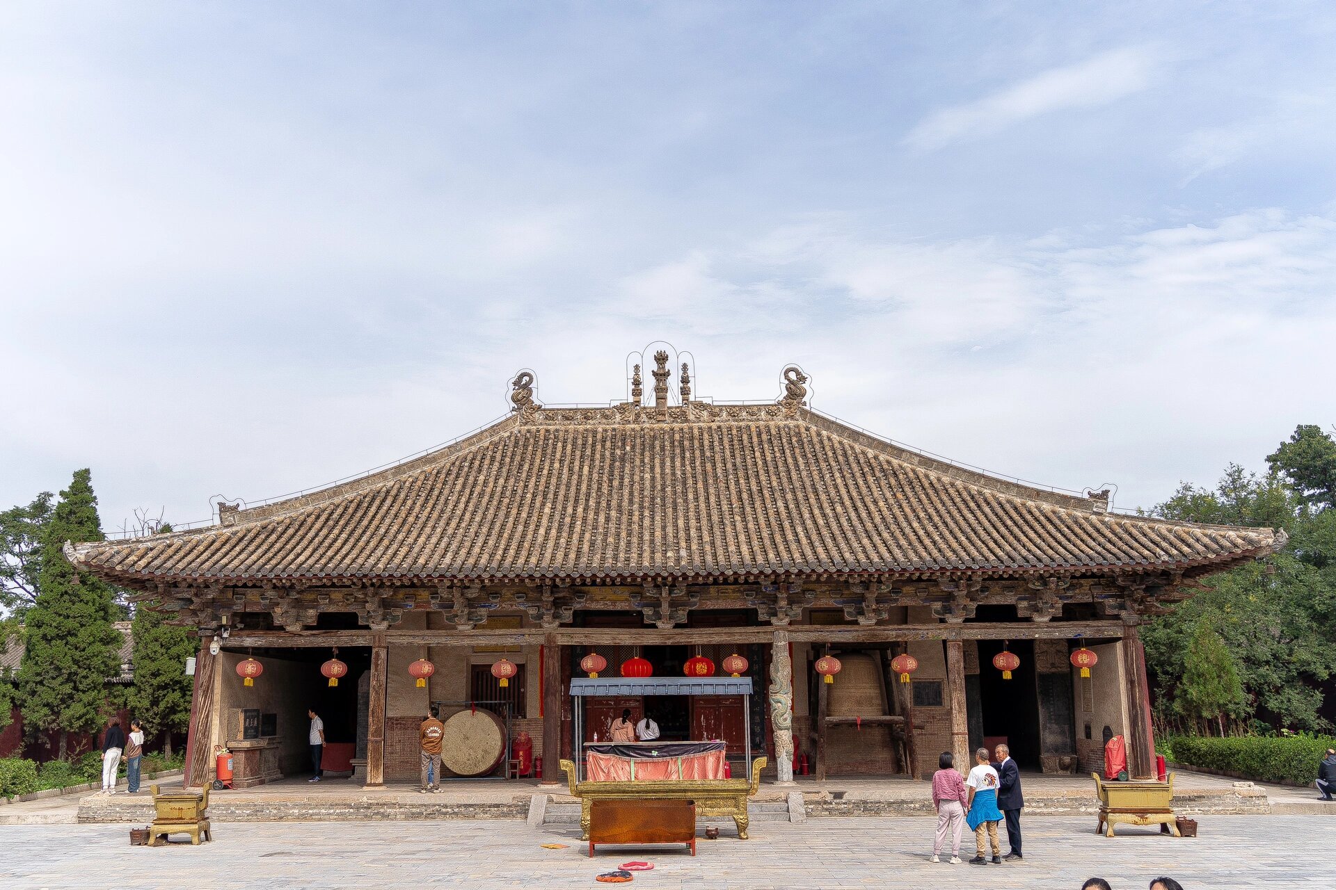 山西古建 |万荣稷王庙大殿 已知的唯一一座北宋庑殿顶建筑.