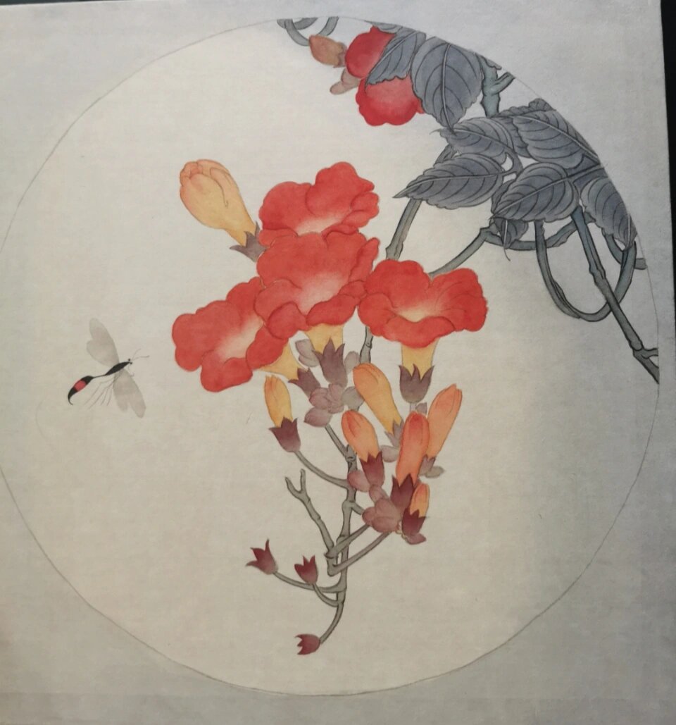 花鸟工笔 | 凌霄花开