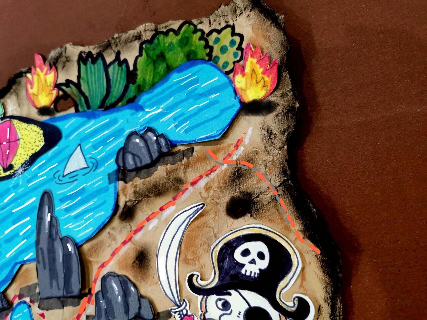 藏宝图儿童创意画