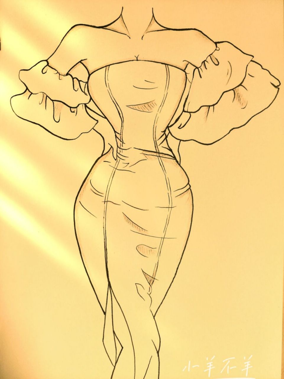 辣妹黑白简笔画#绘画教程12(附过程) 昨天中午毕业论文答辩结束啦95