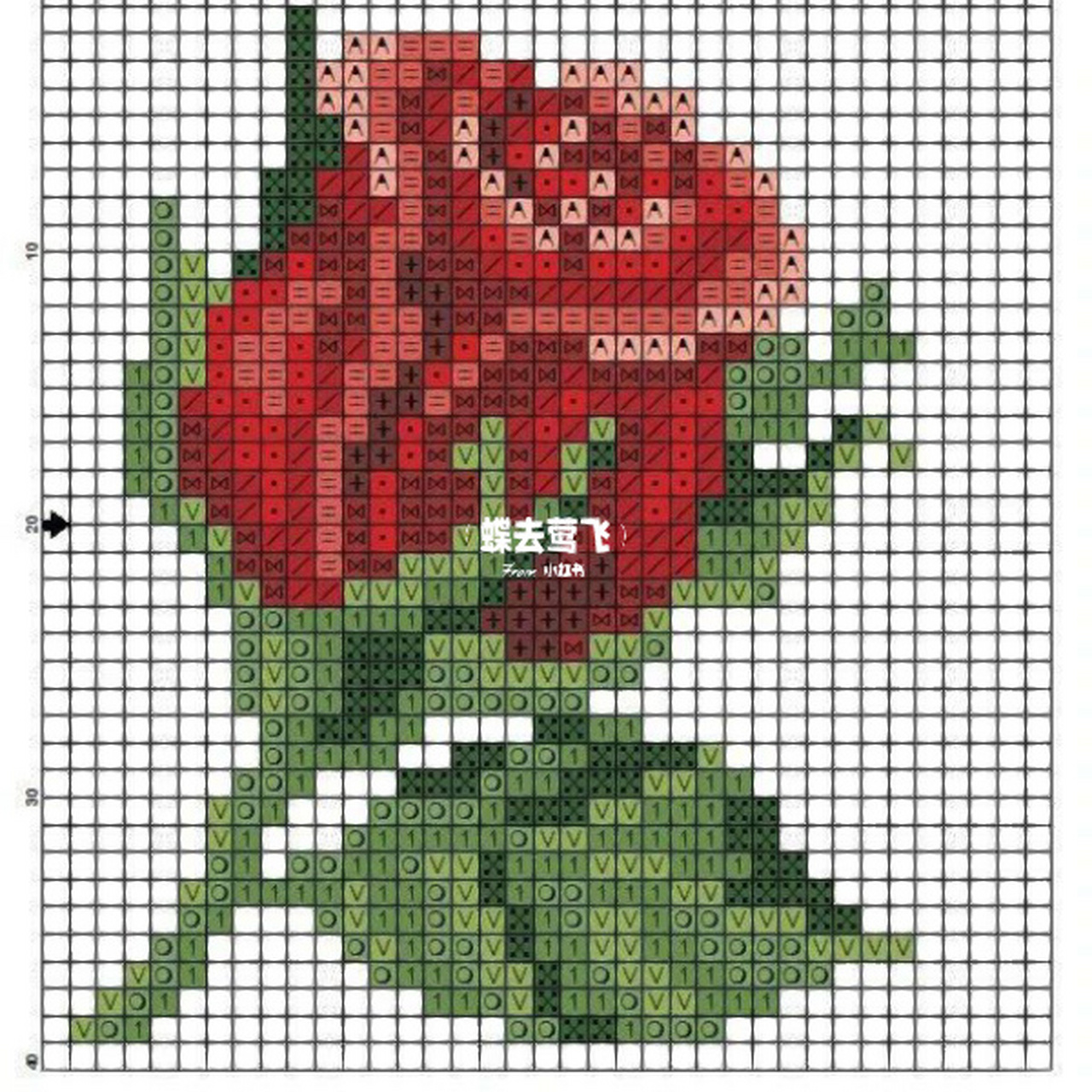 【像素】编织图案和刺绣元素的像素画 十字绣 #编织# #手工编织
