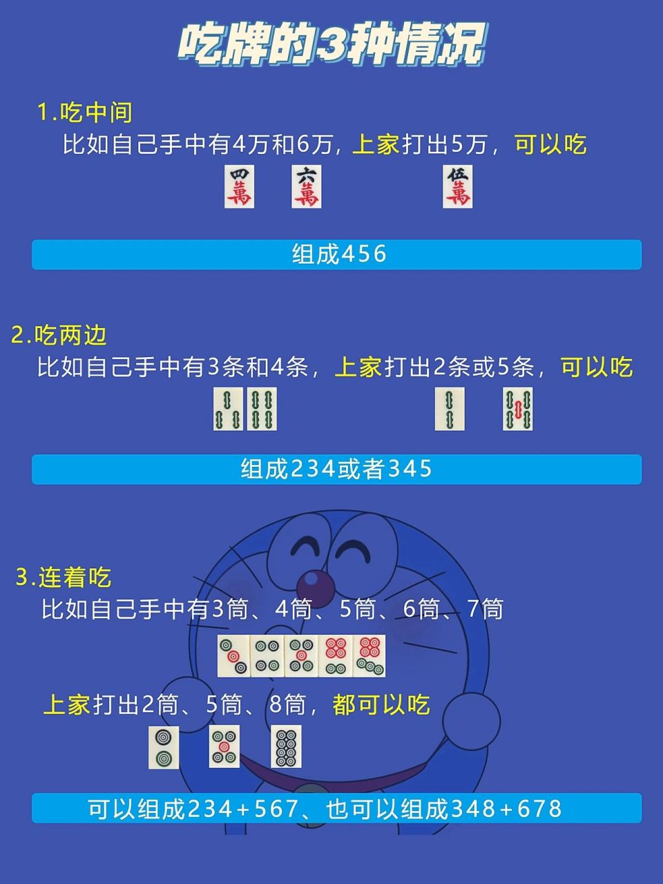 麻将推倒胡教程 | 一次性学会碰❗吃🎈杠✨胡 🍀大致推倒胡的