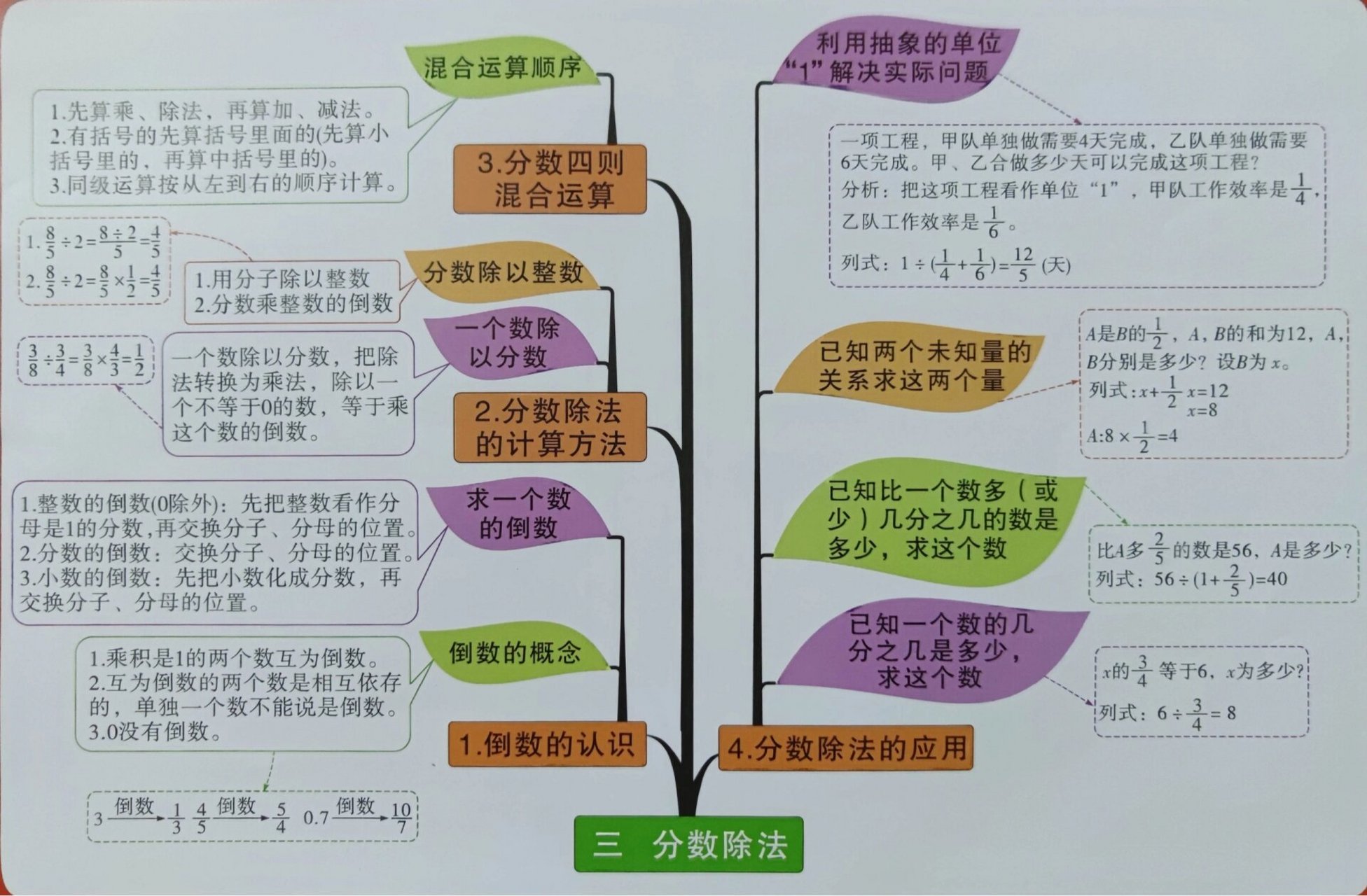 六年级上册知识树数学图片