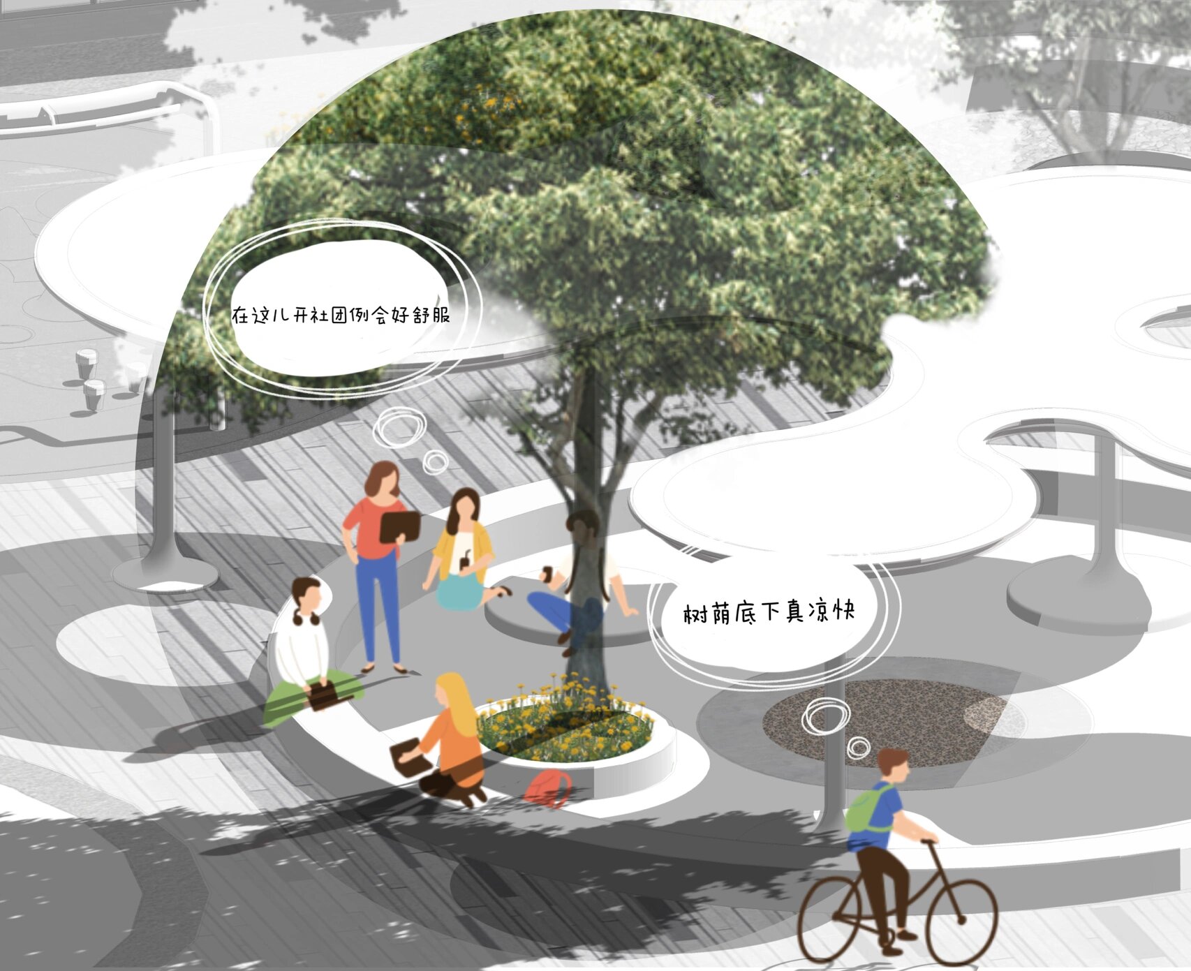 景观设计—校园空地改造 我发现同学们对秋千真的有执念,话说谁会不