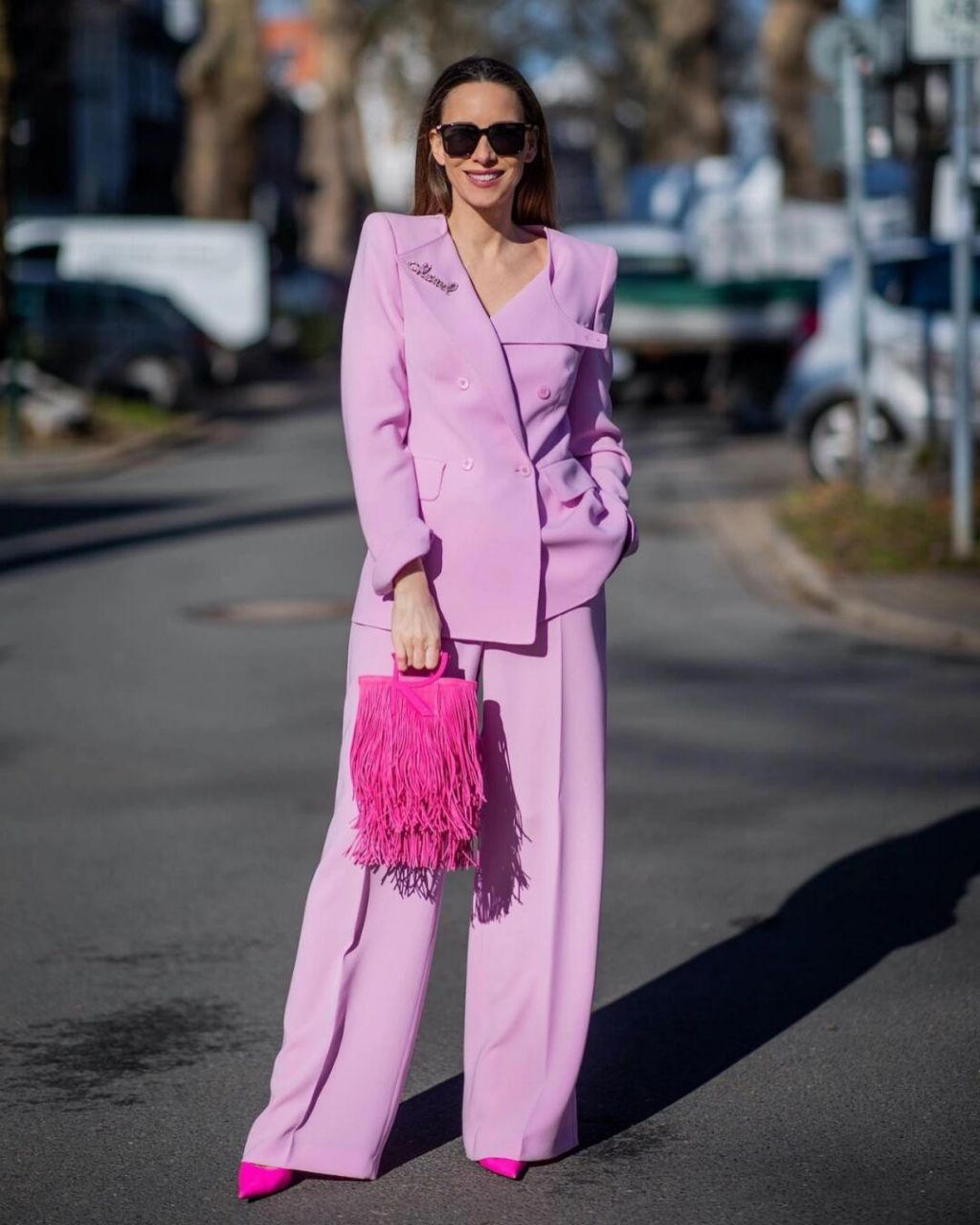 时尚‖时尚博主alexandralapp粉色系穿搭 #时尚穿搭# #时尚博主都这么