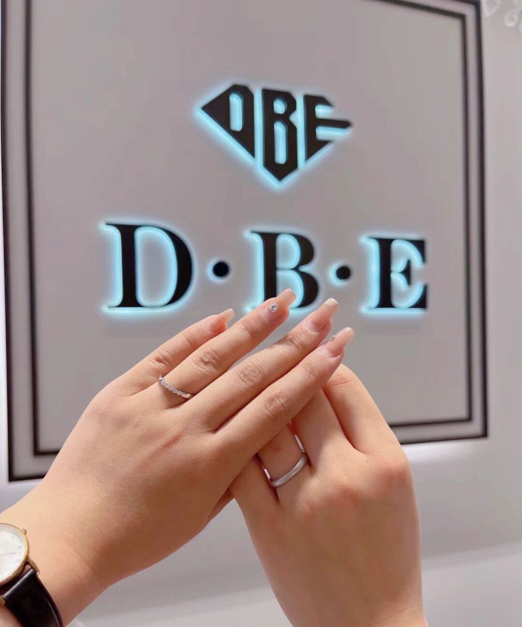 dbe珠宝96一生所爱·「斯年」对戒 整个戒圈落满银河般银色光辉78