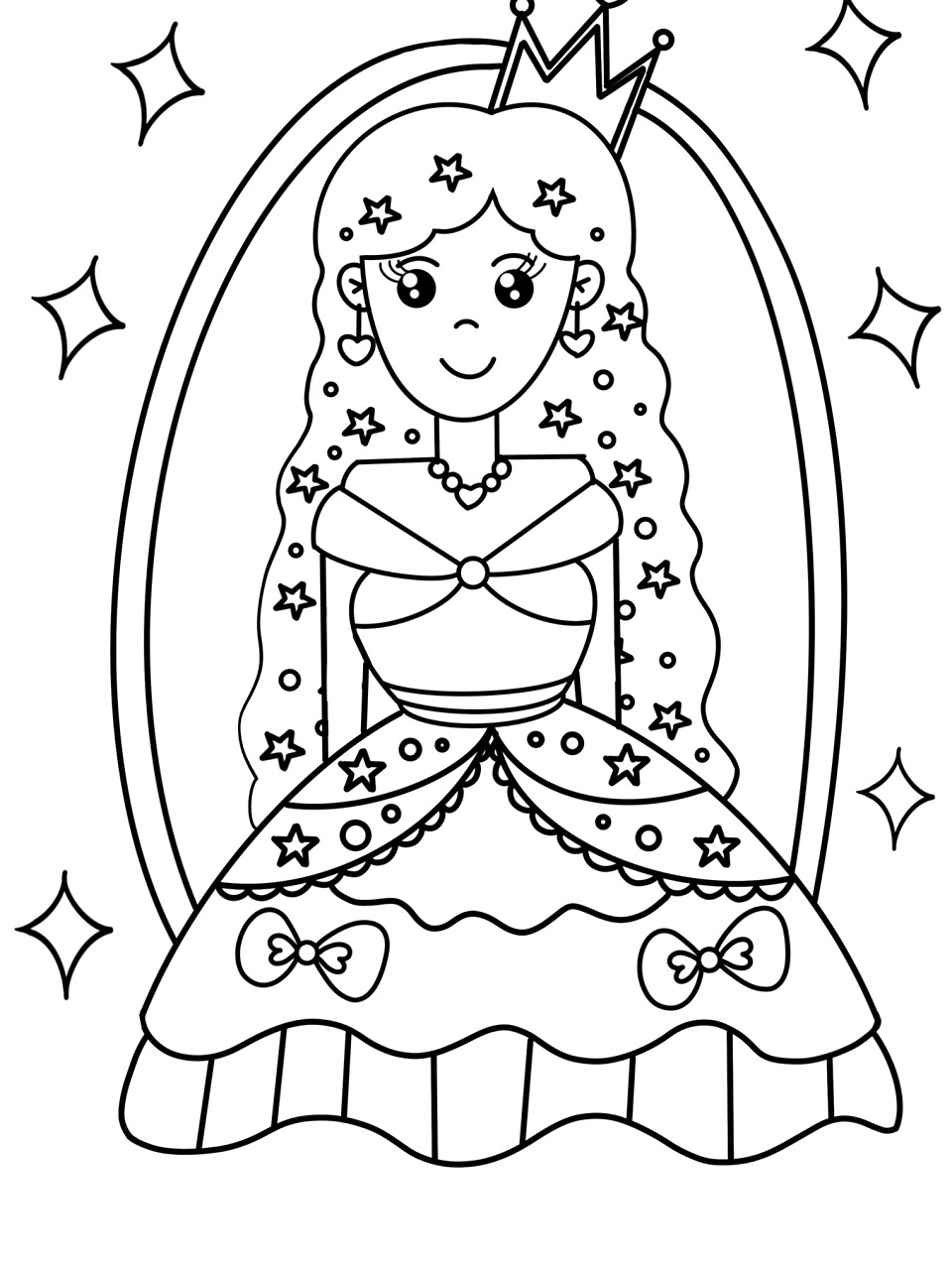 卡通人物简笔画女孩小公主可爱(卡通人物简笔画女孩小公主可爱又漂亮)