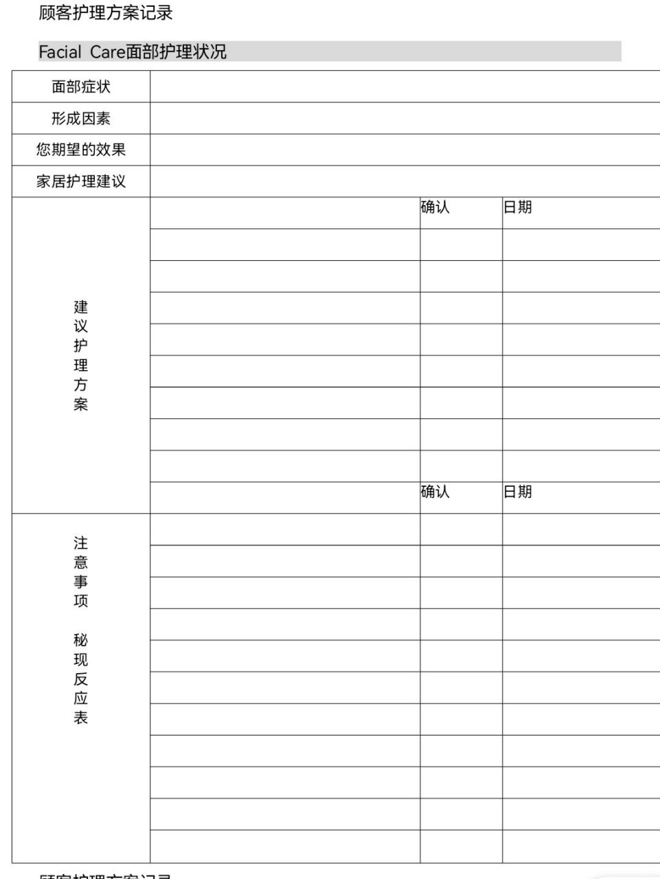 美容院必备数据表 业绩的高低不单单靠活动方案,想要做好客情管理,就