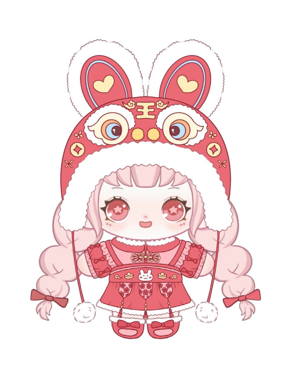 棉花娃娃新年套装95|右滑换装 95棉花娃娃当然也要美美哒过新年呀