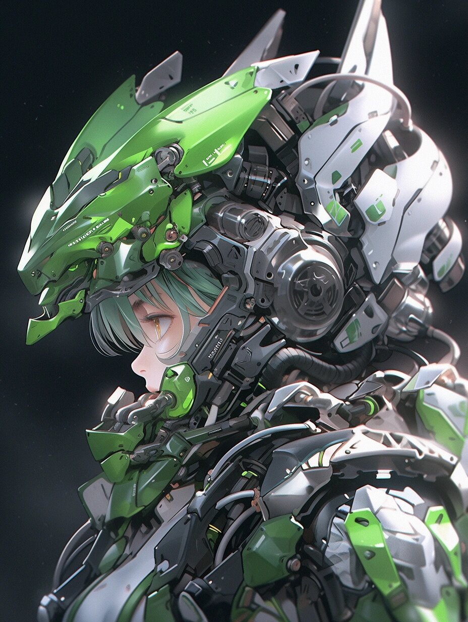 ai绘画 | 机甲风女生头像