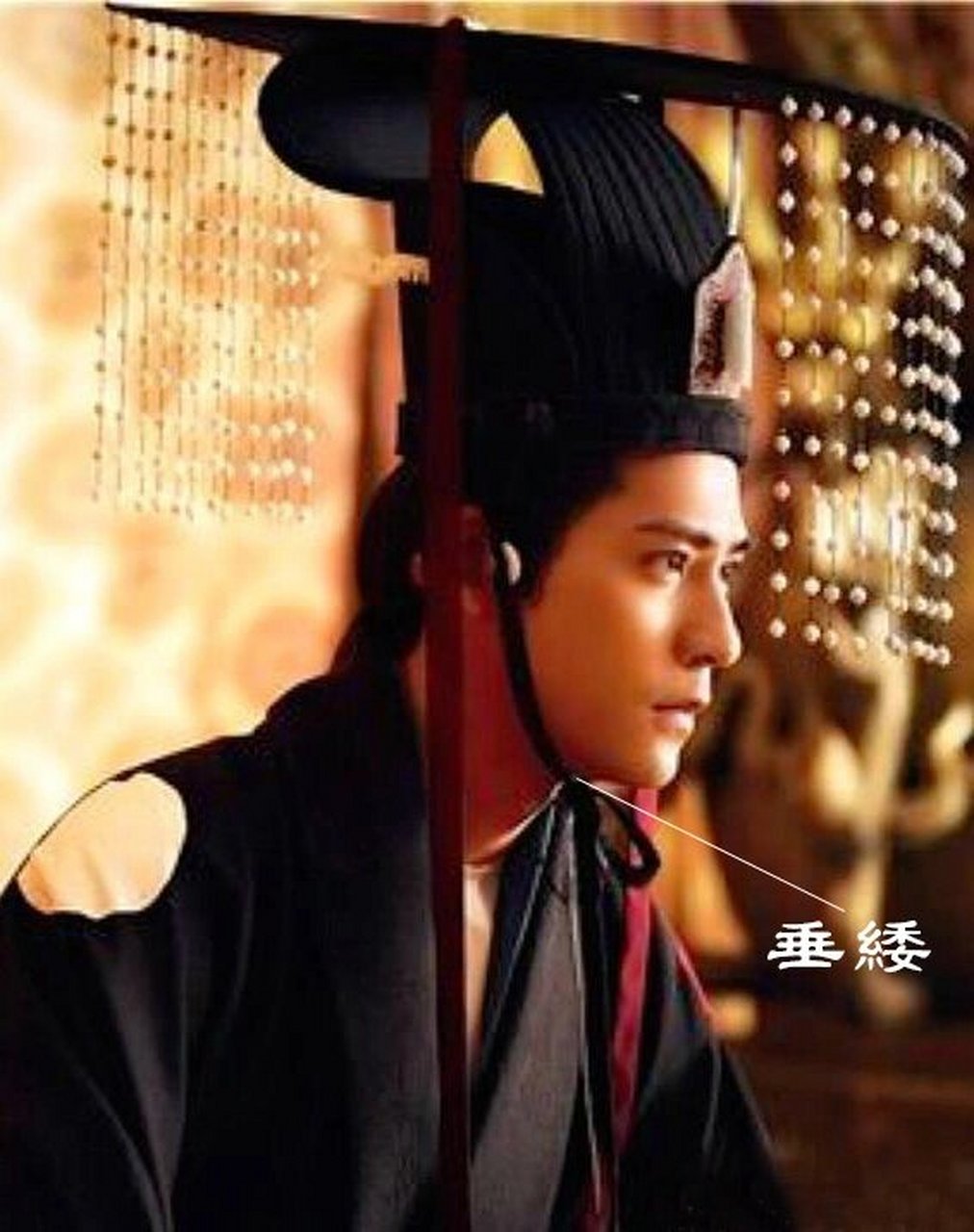 说文解字·识物篇–垂緌 垂緌(ruí) 释义:古代官帽颌下帽缨打结下垂