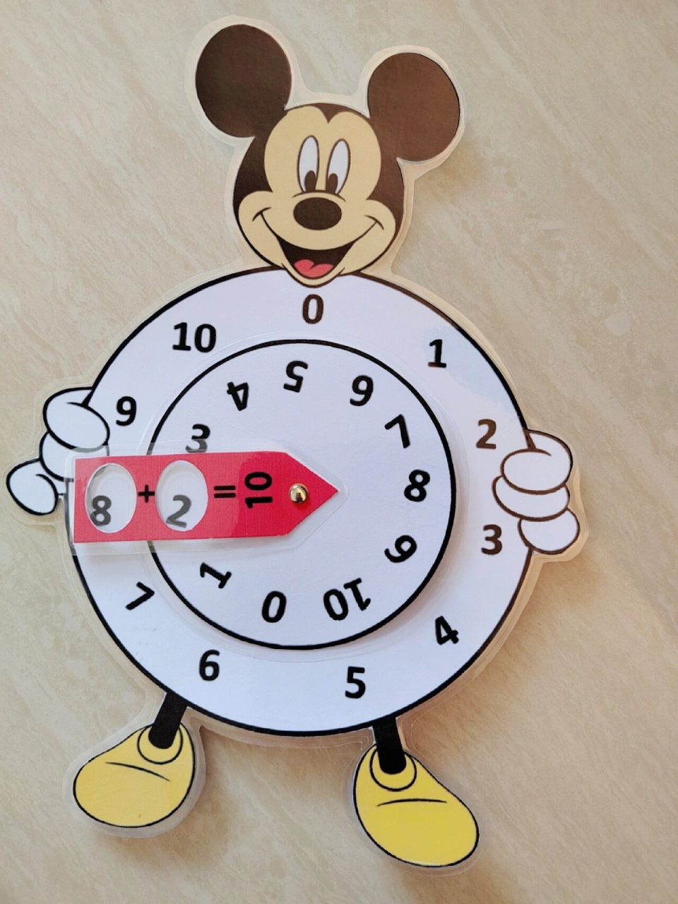 20以内口算转盘 趁着娃上网课,给一年级小朋友 做了个口算转盘也能