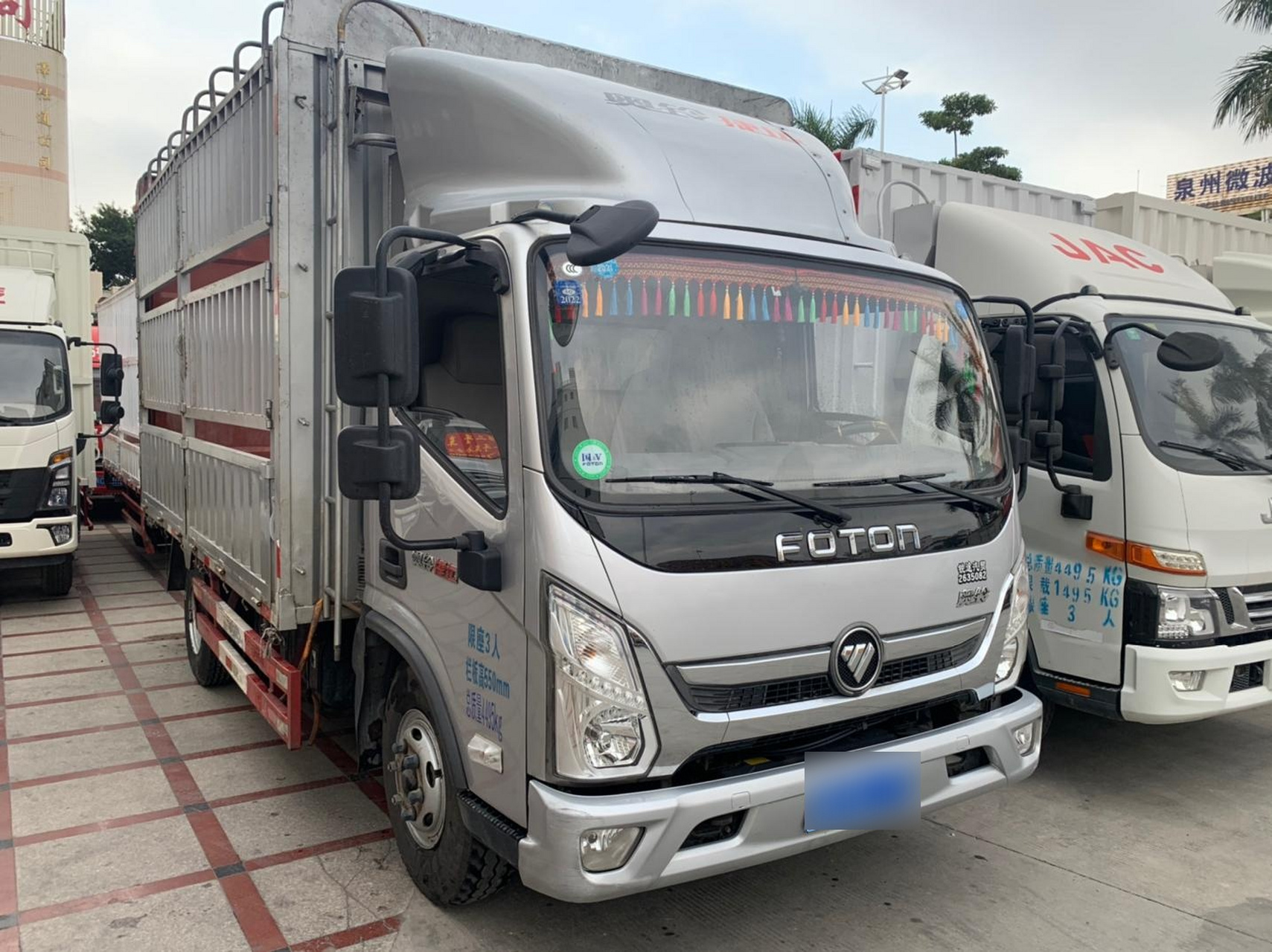 福田奥铃捷运  高栏货车 2019年1月上牌,朝柴156马力,轮胎825r16,6个