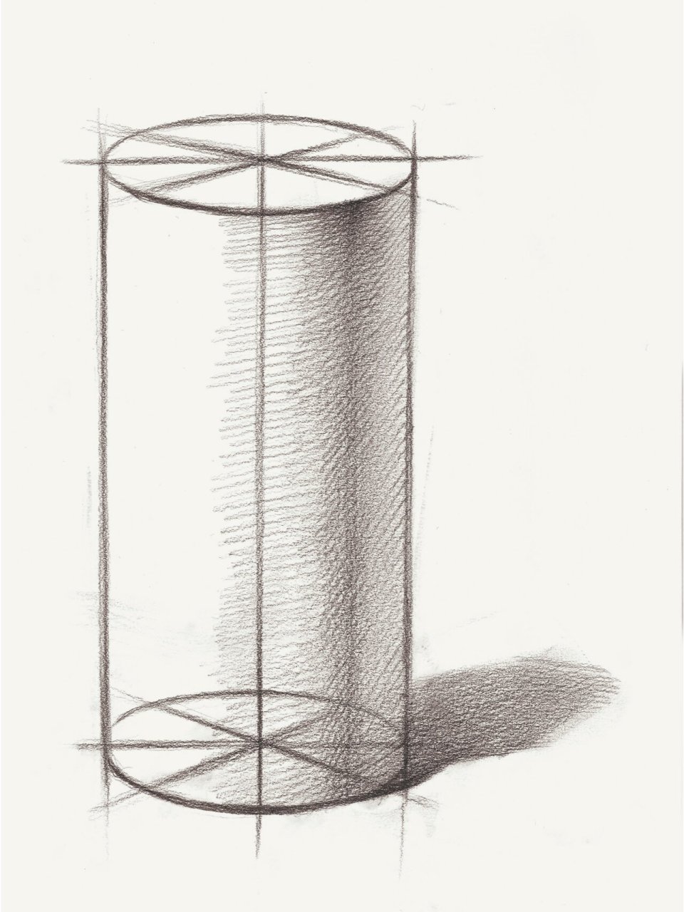 素描干货 | 几何体临摹素材·圆柱体② 素描基础必看——圆柱体绘画