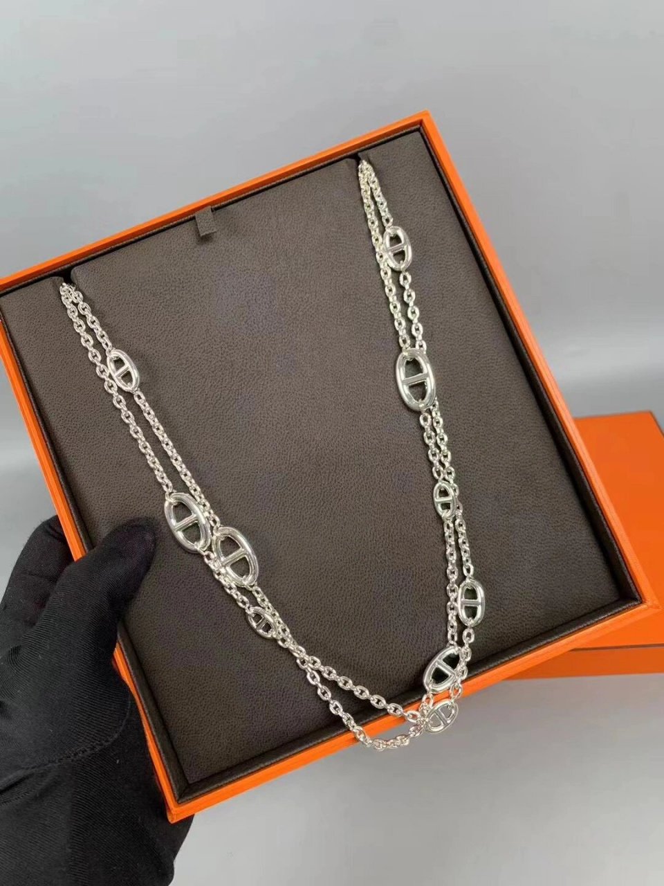 【99新】爱马仕hermes猪鼻子项链 92154999元 7315爱马仕