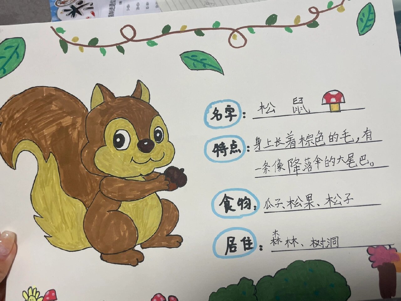 设计一张动物名片简单