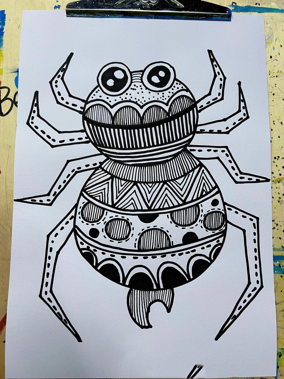 创意儿童画——黑白线描装饰画no.