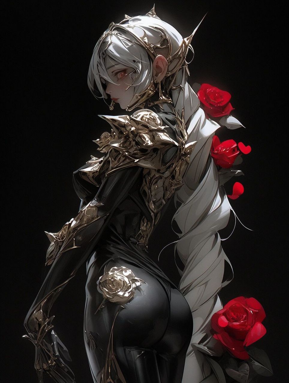 哥特风|华丽家族|关键词探索 黑暗色调 丙烯颜料 光线的对比 金银纱胶