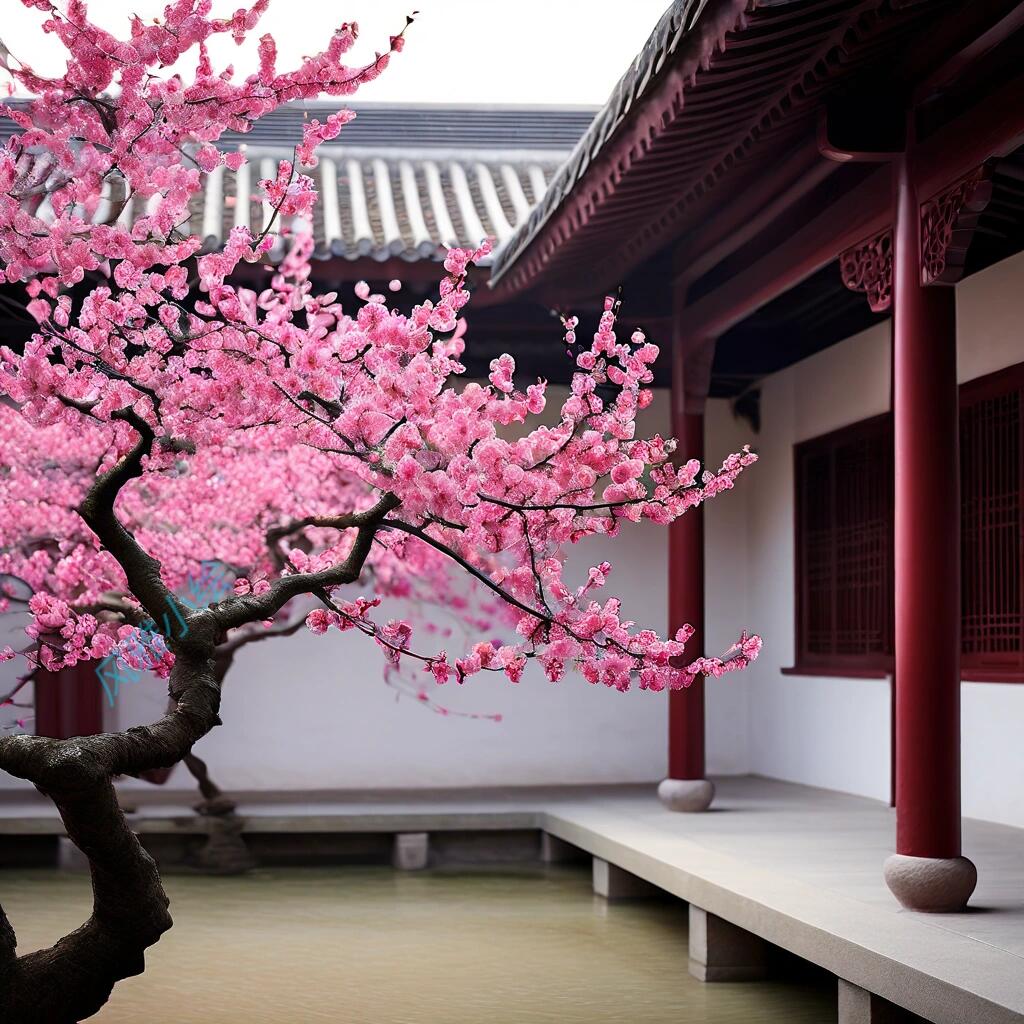 西花厅的海棠花又盛开了 春天到了,百花竞放,西花厅的海棠花又盛开了.