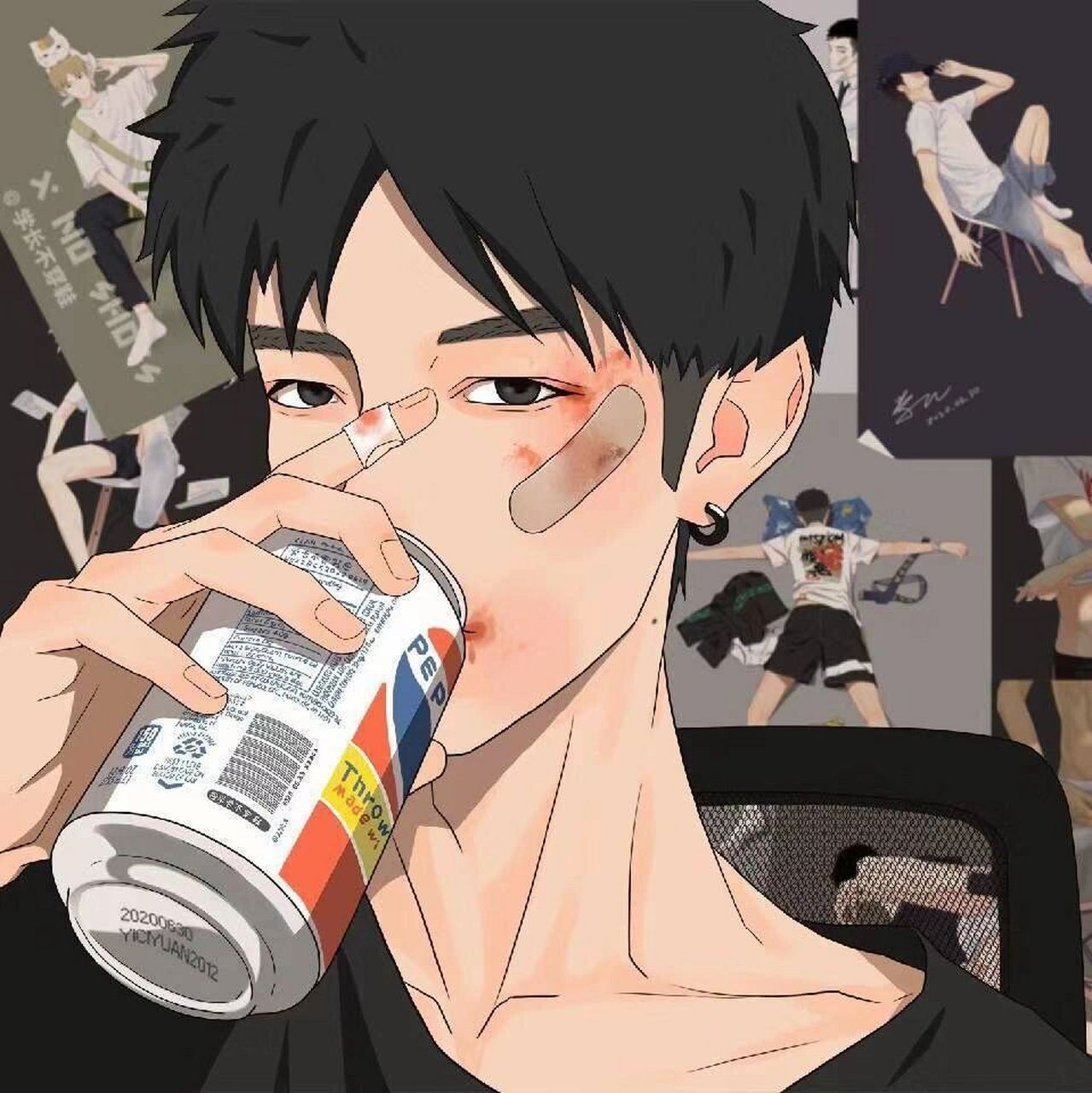 男生头像来一波 动漫卡通头像 酷酷的    	 这属于战损装吗 图源网络