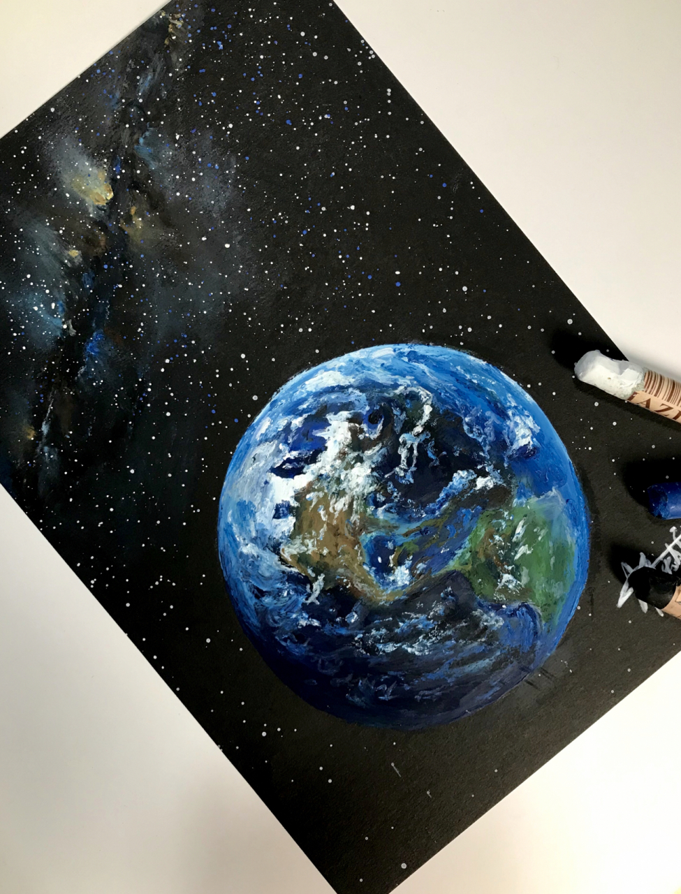 油画棒|地球怎么画好看|附步骤 地球,是太阳系中由内及外的第三颗行星