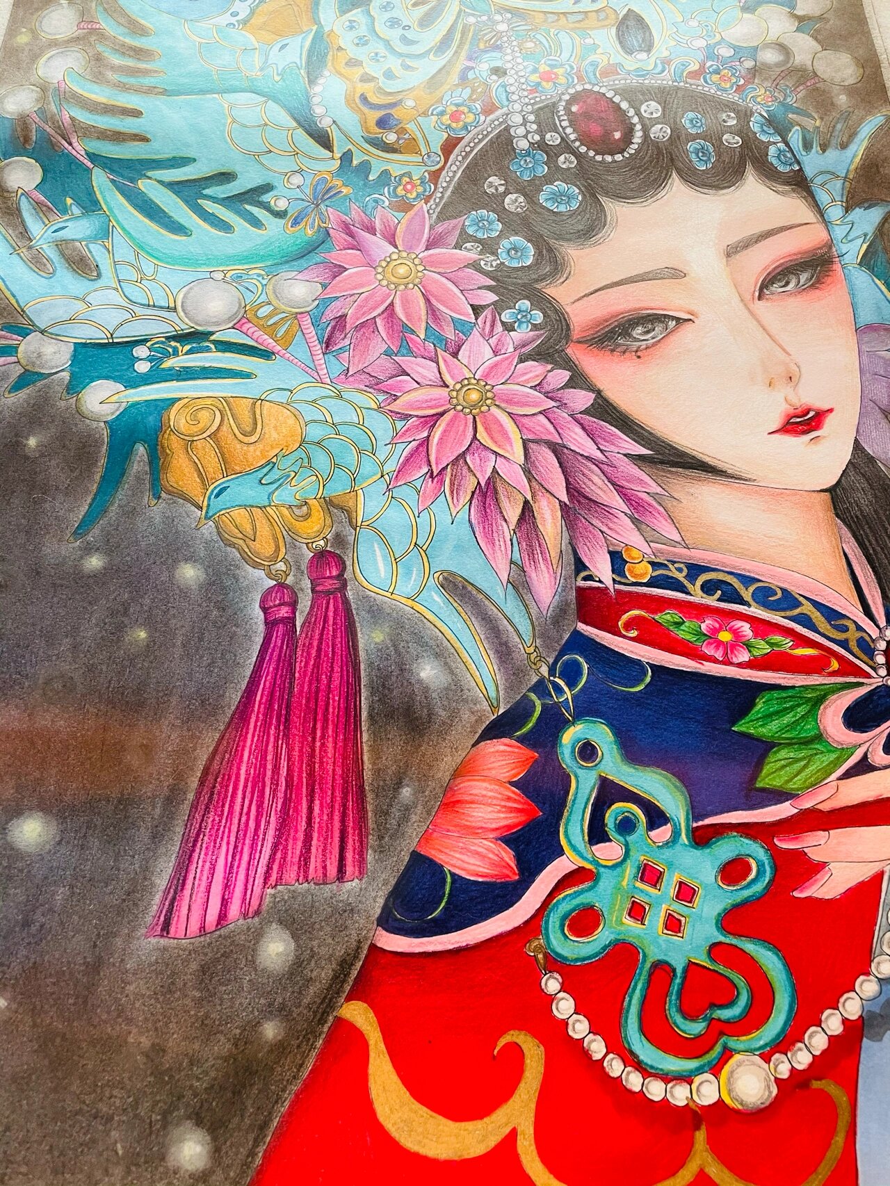 马克笔 彩铅 古风手绘