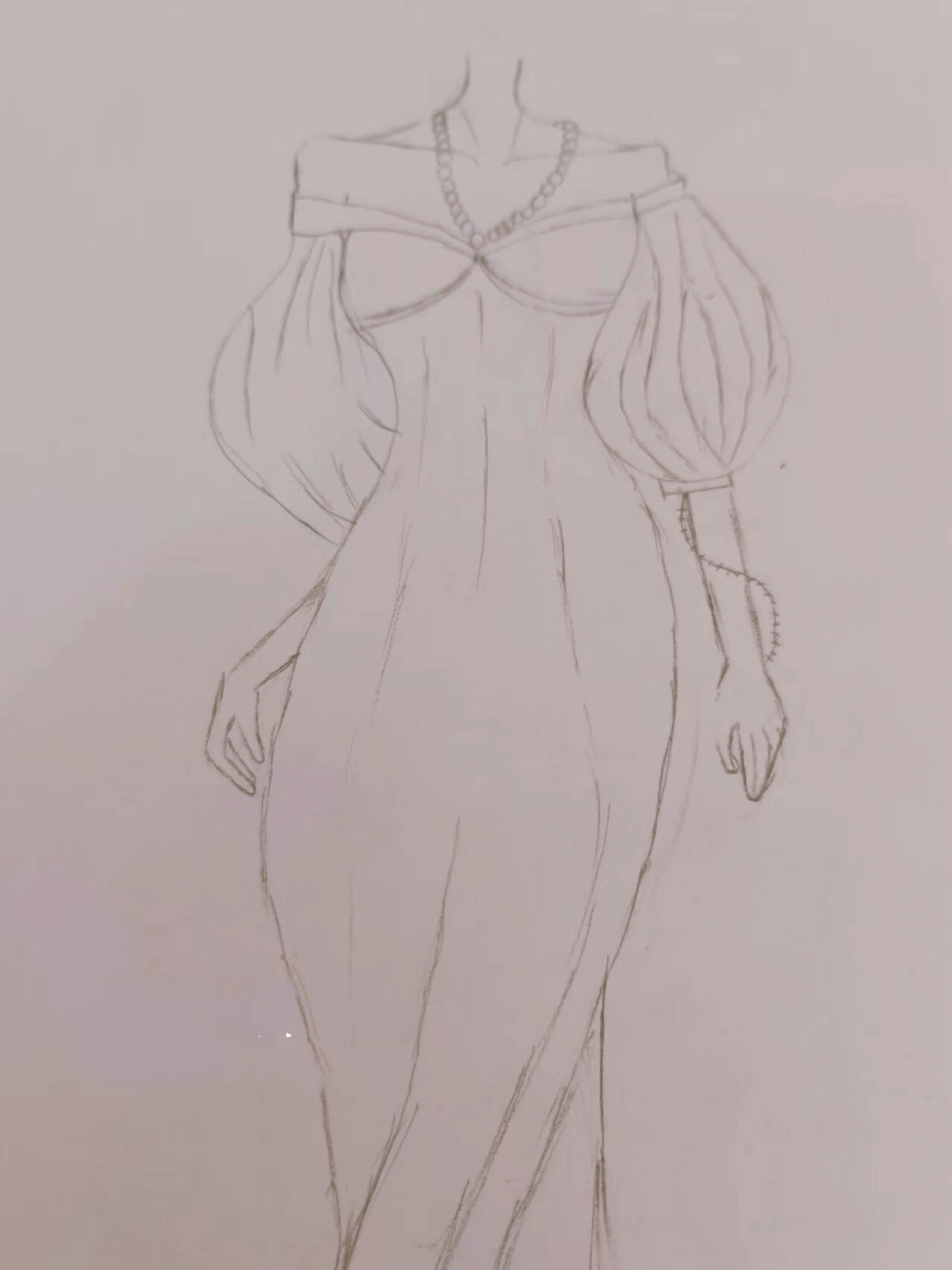 今天画的是鱼尾裙.