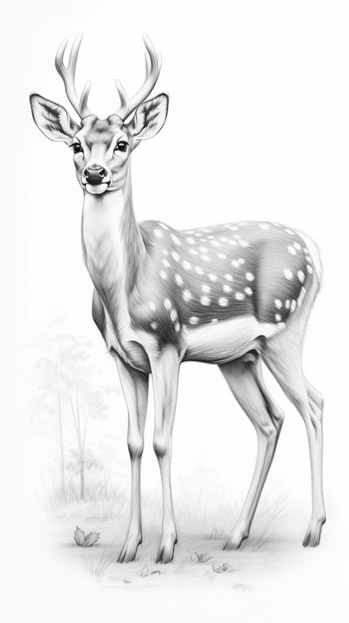 梅花鹿·素描