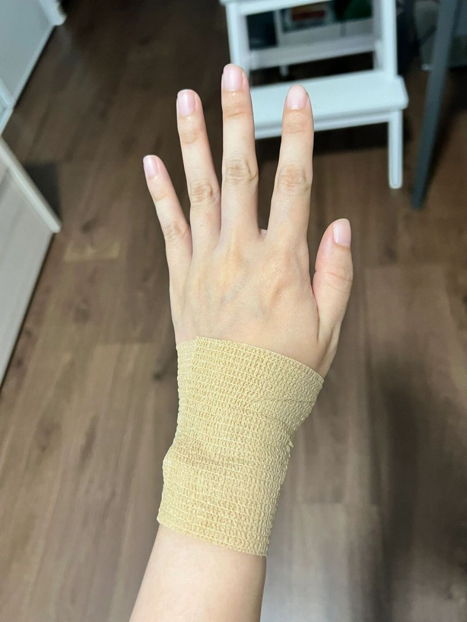 腱鞘炎/腕管综合征弹力绷带 腱鞘炎的绑法如图2～5