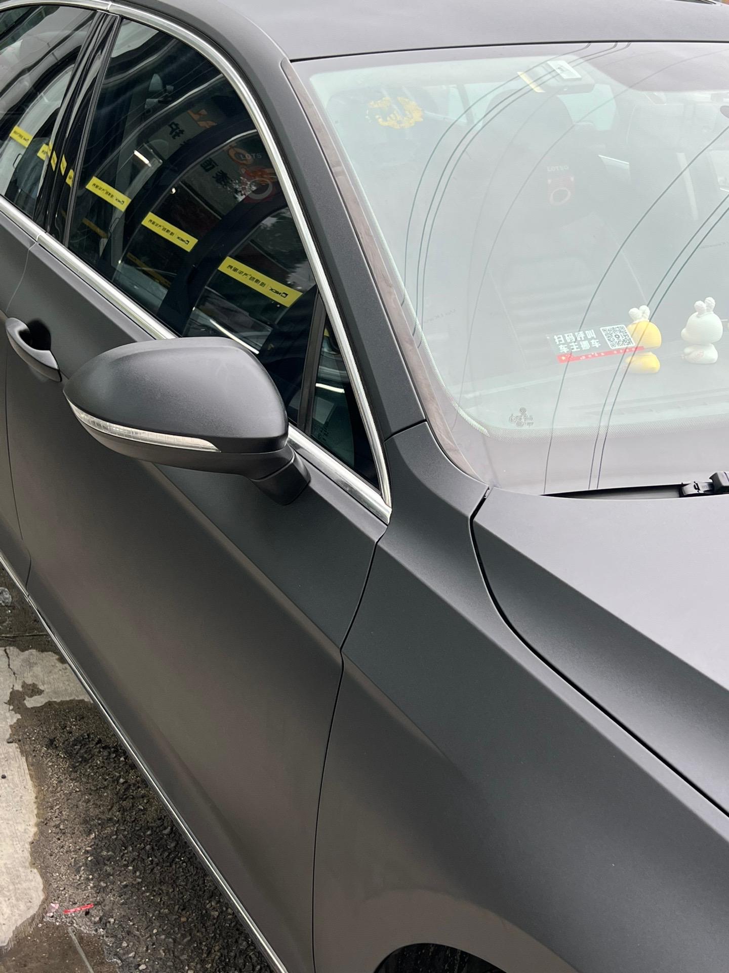 大众迈腾 磨砂黑改色案例车身改色贴膜专业贴膜