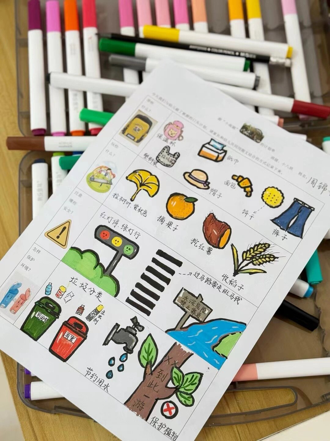 幼儿园简笔画/小朋友的秋游计划表 一年一度幼儿园秋游时间到啦 是不