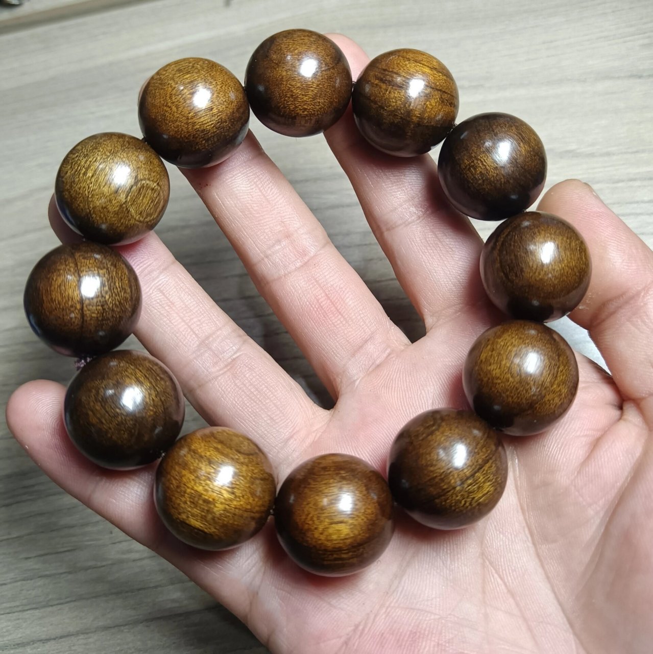 拆房老料金丝楠木手串 拆房老料金丝楠木手串 规格:2.0    1.