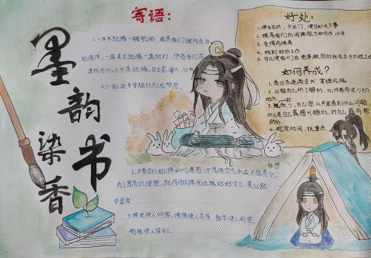 魔道祖师防疫手抄报图片