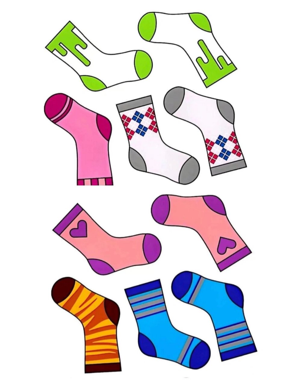 小班益智区 袜子配对