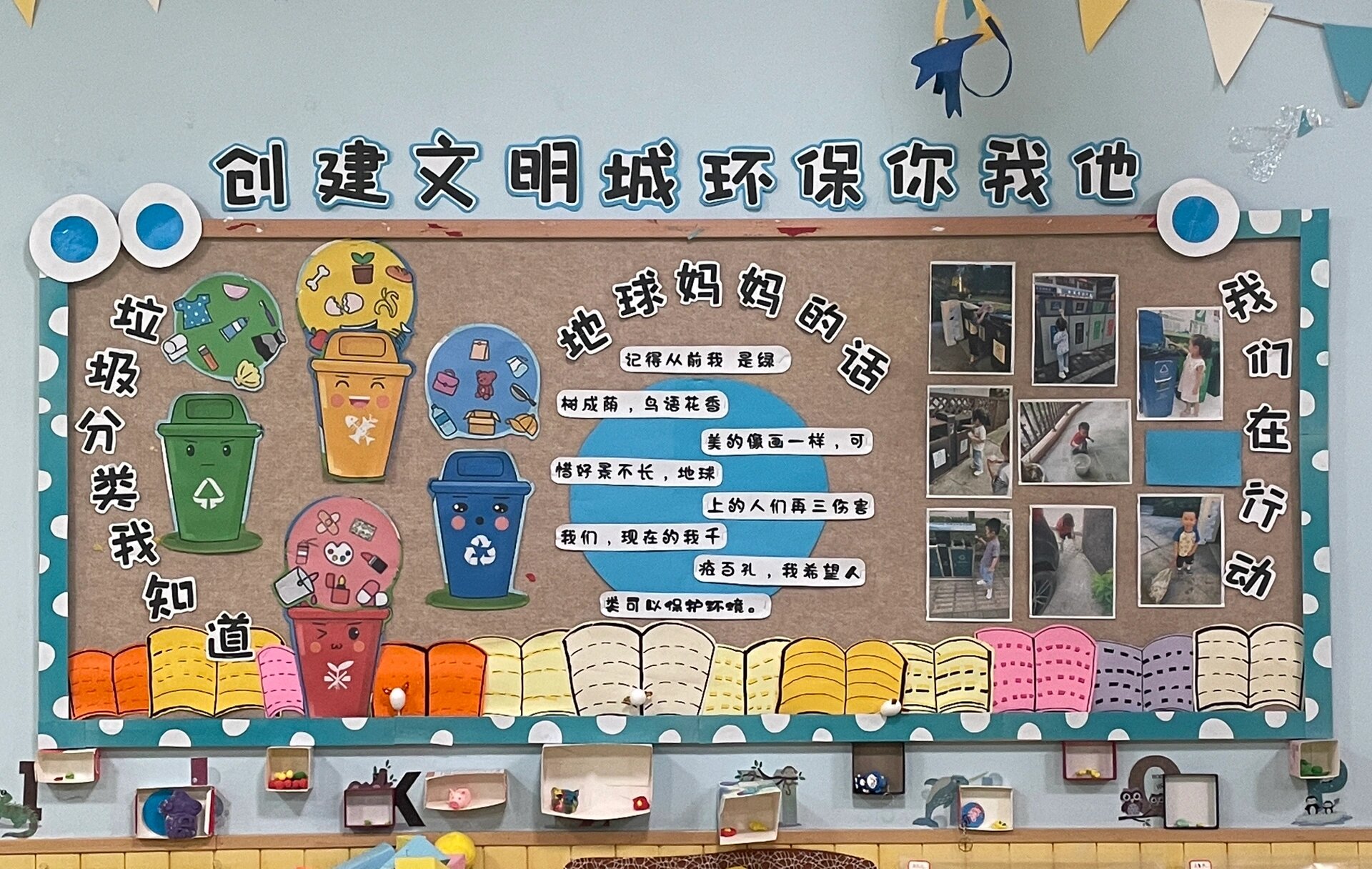 幼儿园"环保"主题墙