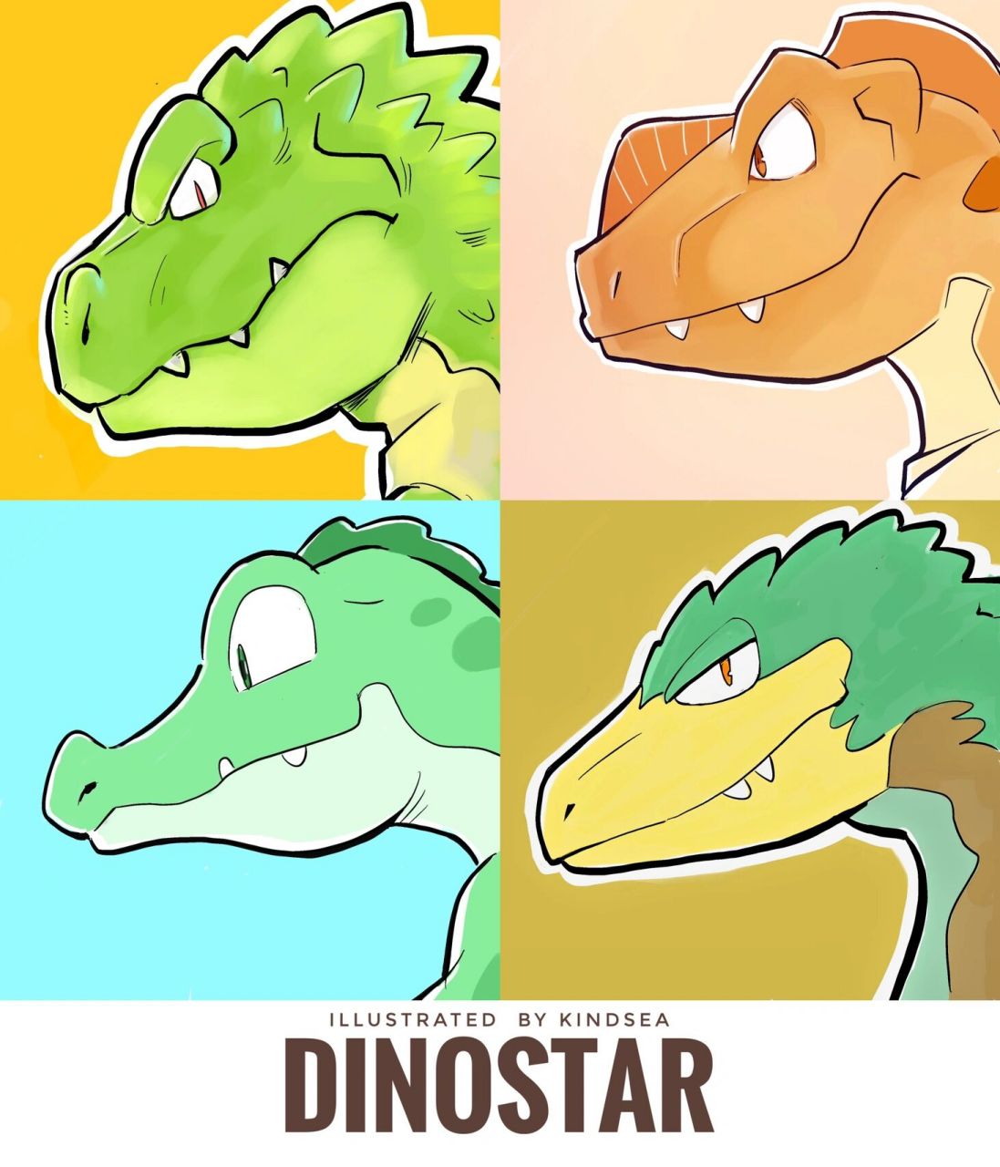 dinostar 恐龙q版头像第一弹 这次的四位恐龙小伙伴大家还记得吗?