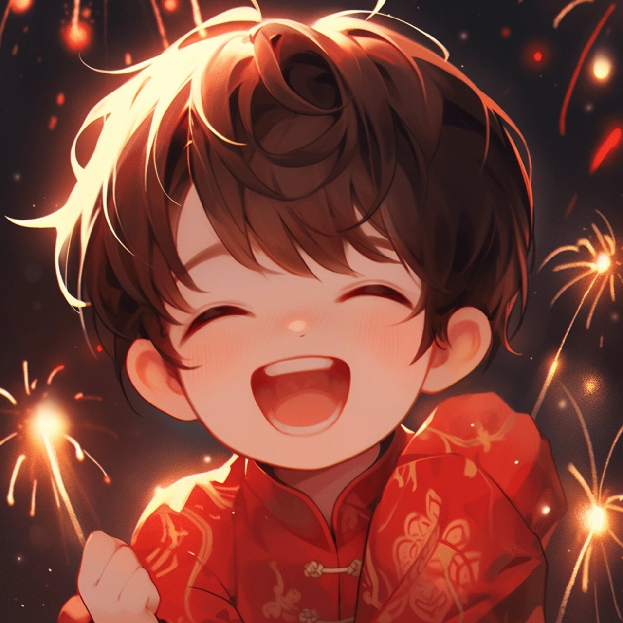 新年头像 2024新款 微信男生头像 烟花