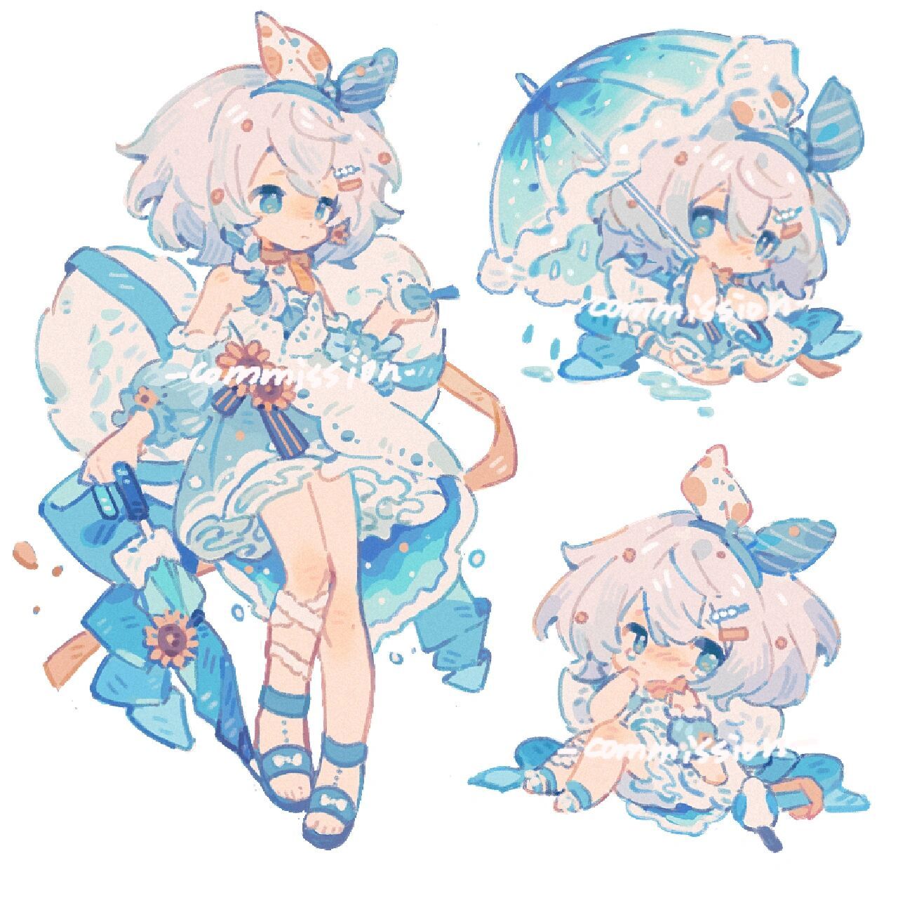 摸鱼页desu! 画了好多可爱宝!