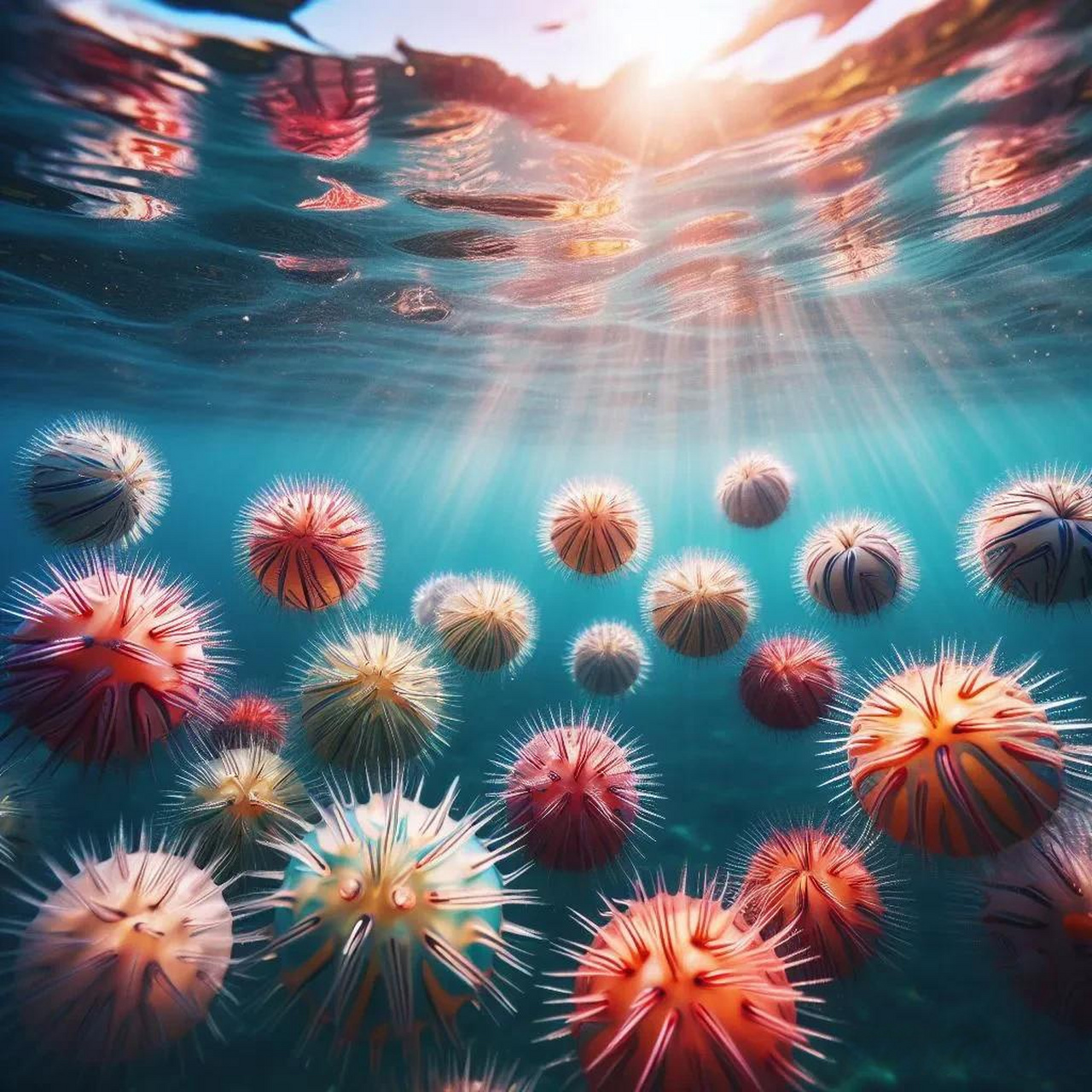 海苹果:海洋中的神秘生物 海苹果是一种动物,属于棘皮动物门,和海参