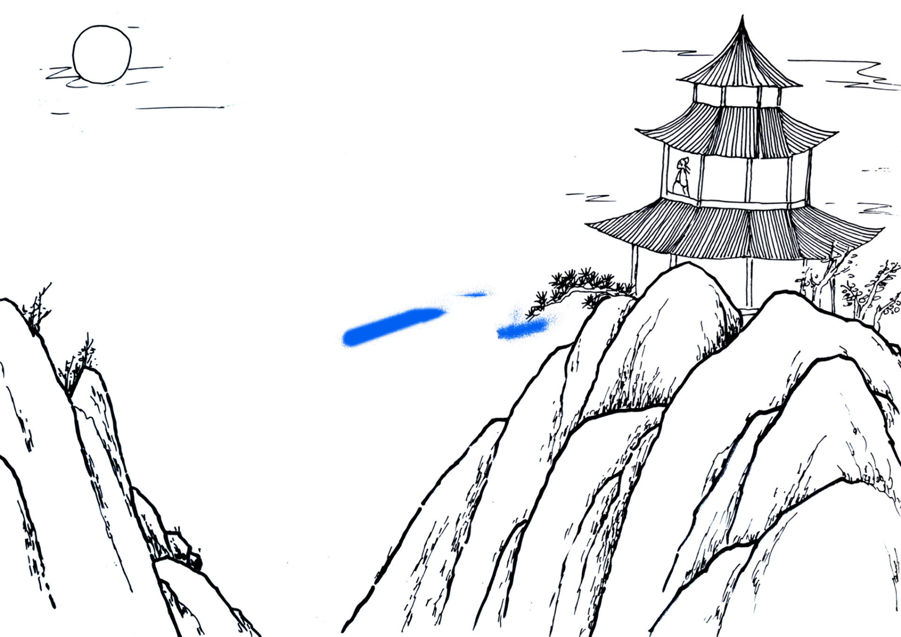 小学生古诗手抄报 夜宿山寺