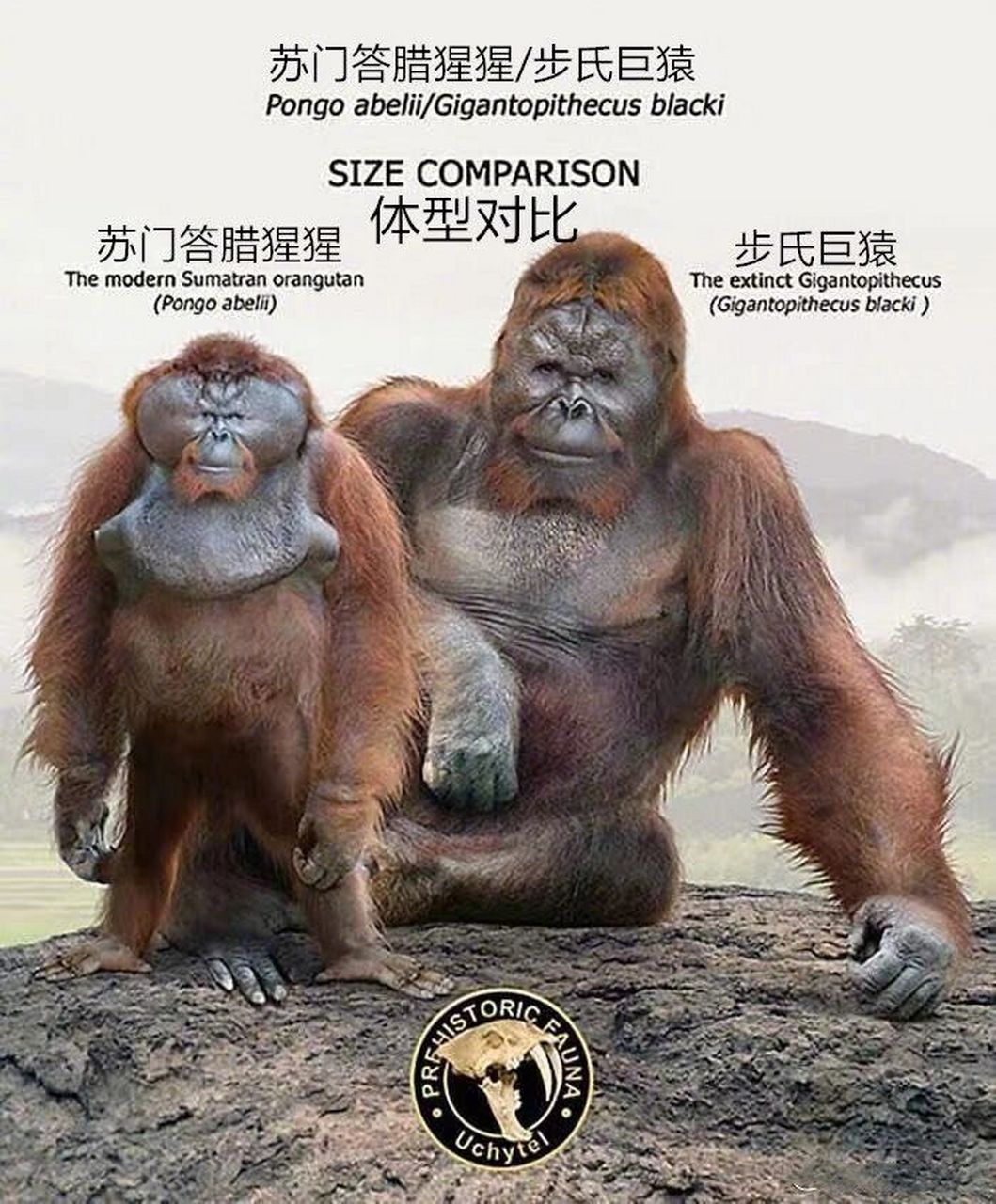 【灭绝巨兽与今天的亲戚】步氏巨猿 #古生物# #科普# #【灭绝巨兽与