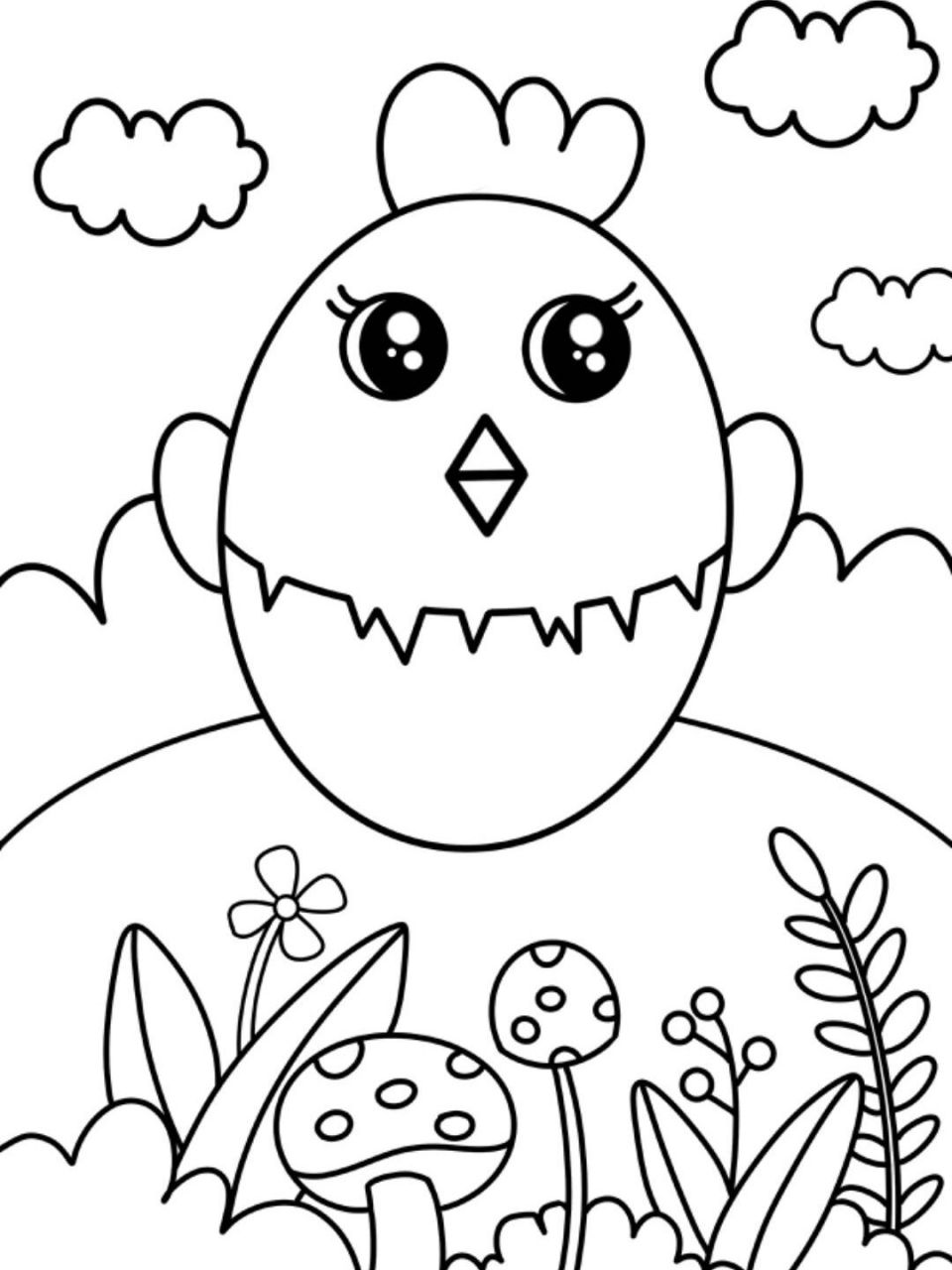 可爱的小鸡 出壳小鸡 创意画 儿童画 简笔画 #创意美术儿童画# #儿童