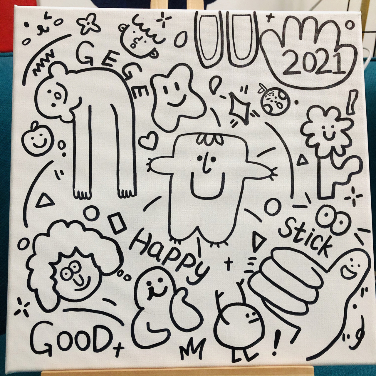 更新一组简笔画的装饰画 太可爱了 随心所欲的涂鸦 简笔画