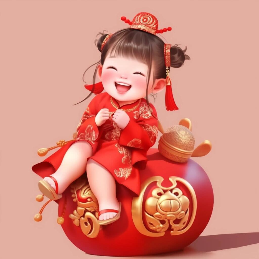 新年头像女 福娃图片