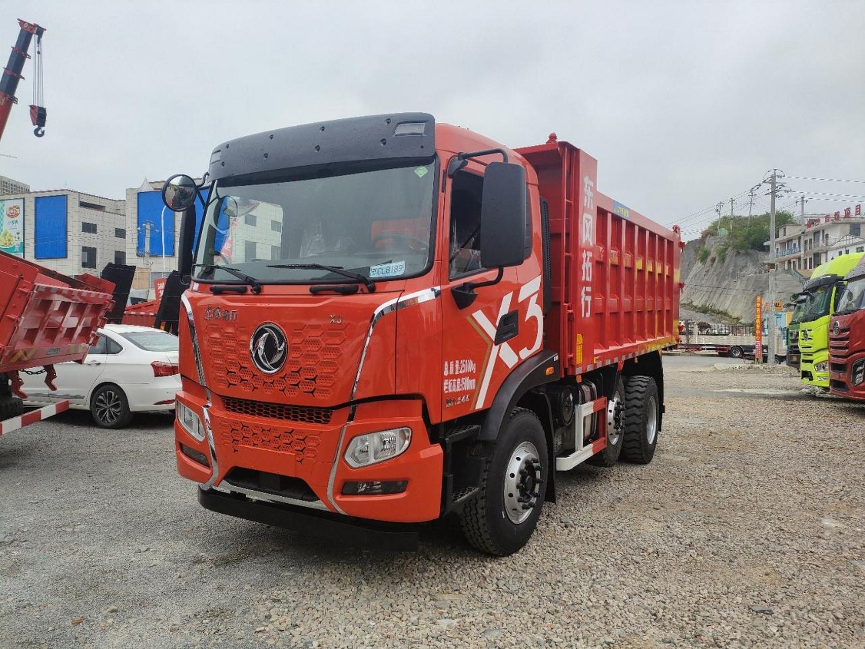 东风拓行x3提升桥自卸车 型号:dfv3253gp6d2 驾驶室:东风商用车x3新款