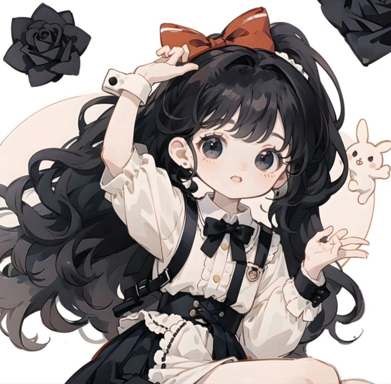 黑色可爱甜妹动漫头像05