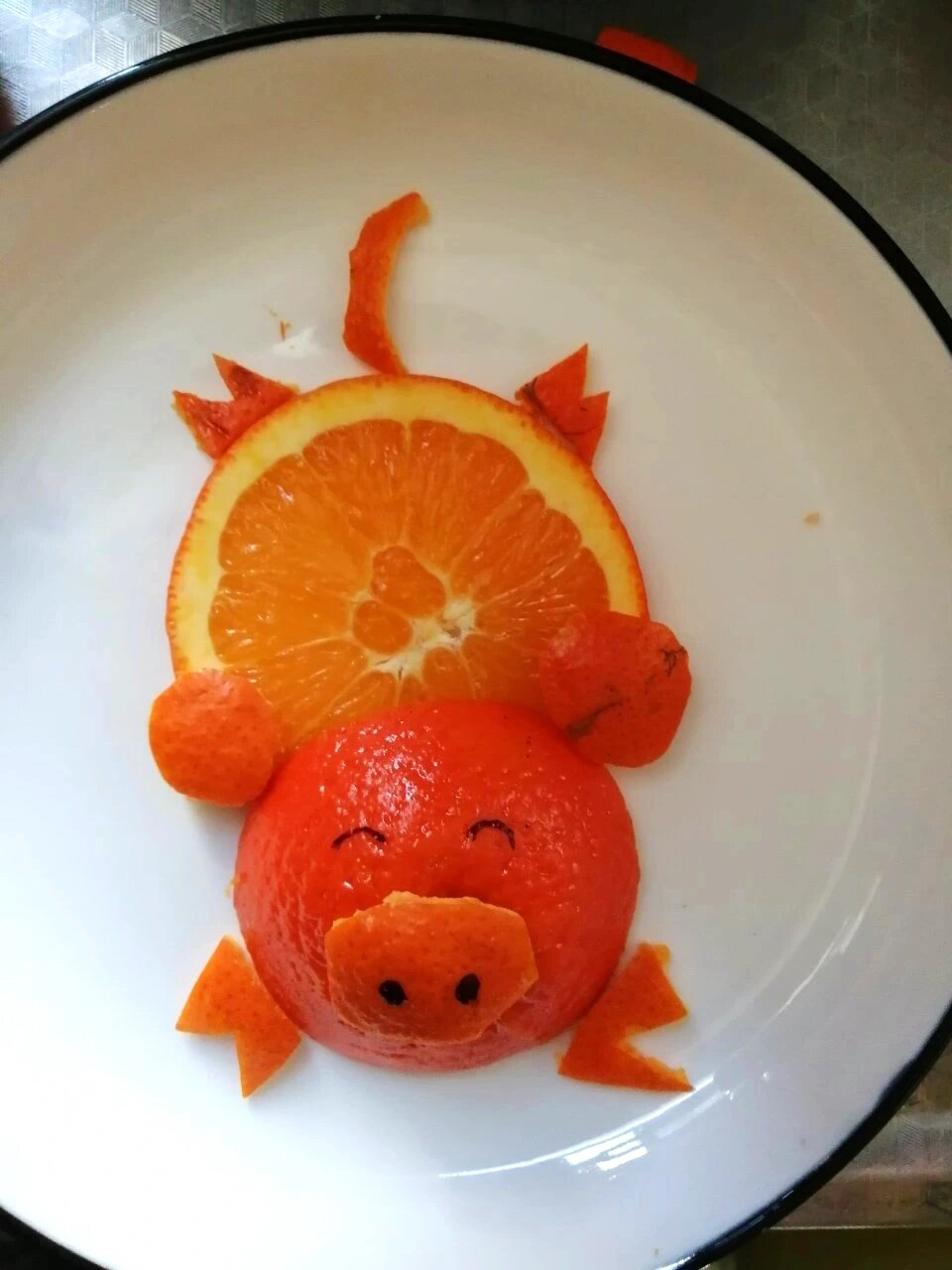 亲子时光作业儿童手工水果拼盘